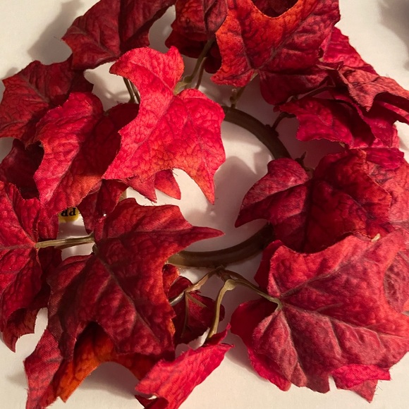 Candle Wreaths, set of 2   Approx 10”.  Rich Fall Leaf Color. - Picture 8 of 8